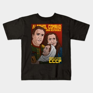 nicolai cage, alcohol, vodka and the soviet union, drink responsible. Kids T-Shirt